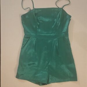 URBAN OUTFITTERS Emerald Green Shorts Romper